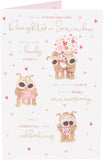 UK Greetings Boofle wedding anniversary greeting card with floral design, 155 x 235 mm, suitable for celebrating special occasions.