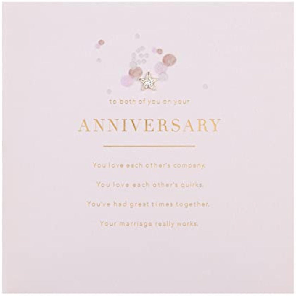 Anniversary Card to Both Elegant Text Led Design