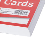 152 x 101mm Plain 100 White Record Cards