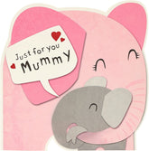 Cute Elephant Design Mummy Valentines Day Card