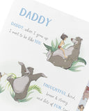 UK Greetings Daddy Birthday Card featuring Jungle Book Disney design, colorful illustration of Mowgli and jungle animals.