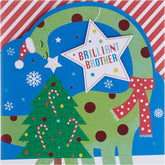 Brother Christmas Greeting Card with Festive Seasonal Design and Heartfelt Wishes