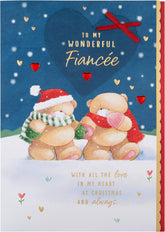 Hallmark Boxed Christmas Card for Fiancée – Cute Forever Friends Winter Love Design