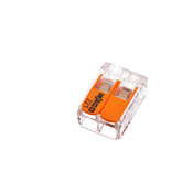 Wago 20A compact 2-way electrical connector with 4mm terminal block for secure wire connections in electrical supplies.