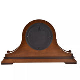 Widdop & Co wooden Napoleon mantel clock with classic design, featuring a polished wooden case and antique-style clock face.