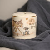 Widdop & Co Disney Bambi ceramic money box featuring Bambi and woodland scene for saving coins or keepsakes.