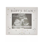 Widdop & Co Bambino resin baby scan photo frame, 4x3 inches, featuring a cute baby-themed design for cherished memories.