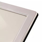 Silver-plated Widdop & Co 5x7 inch photo frame with flat edge design, showcasing a stylish and elegant display for photos.