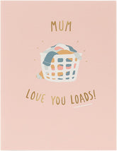 Funny Laundry Clothes in Basket Design Mother's Day Card