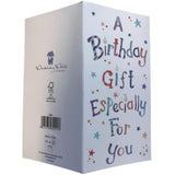 Xpress Yourself birthday greeting card with a money wallet design, unisex style, perfect for special gift-giving occasions.