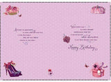 Xpress Yourself Happy Birthday Daughter-in-Law greeting card with colorful floral design and heartfelt message inside.