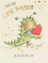 From Son/Daughter Valentines Day Card With Envelope - Little Monster Design