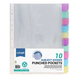 A4 Subject Divider Punched Pockets - 10 Part