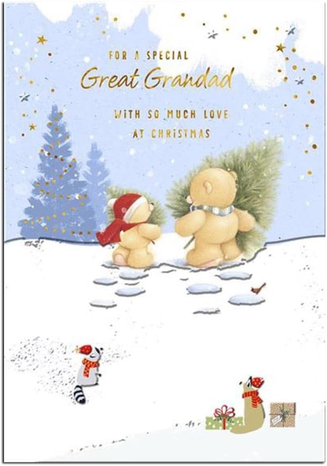 Christmas Greeting Card for Great Grandad with Festive Seasonal Design and Heartfelt Wishes