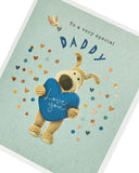 UK Greetings Boofle birthday card for a special daddy, featuring colorful illustrations and heartfelt message inside.