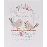 UK Greetings anniversary greeting card for Mum and Dad featuring a heartfelt design, perfect for celebrating their special day.