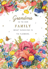 Floral Birthday Card for Grandma – Beautiful Heartfelt Design