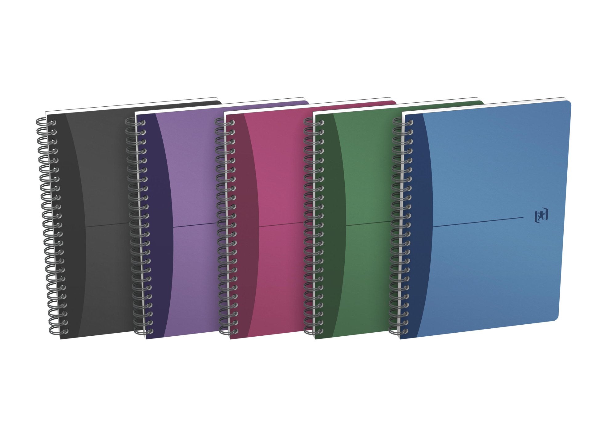 Oxford A5 Wirebound Polypropylene Cover Notebook Ruled 180 Pages Metallic Assorted Colours (Pack 5) - 100101300