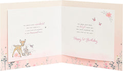 Disney Bambi Daughter 1st Birthday Card