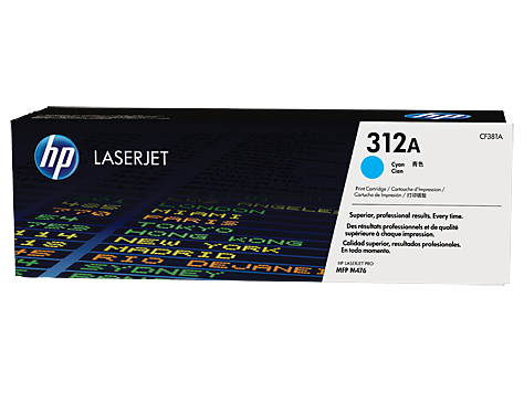 HP 312A Cyan Standard Capacity Toner 2.7K pages for HP Color LaserJet Pro M476 - CF381A