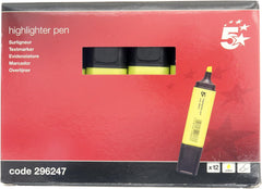 5 Star Office Yellow Highlighter Chisel Tip (Pack of 12)