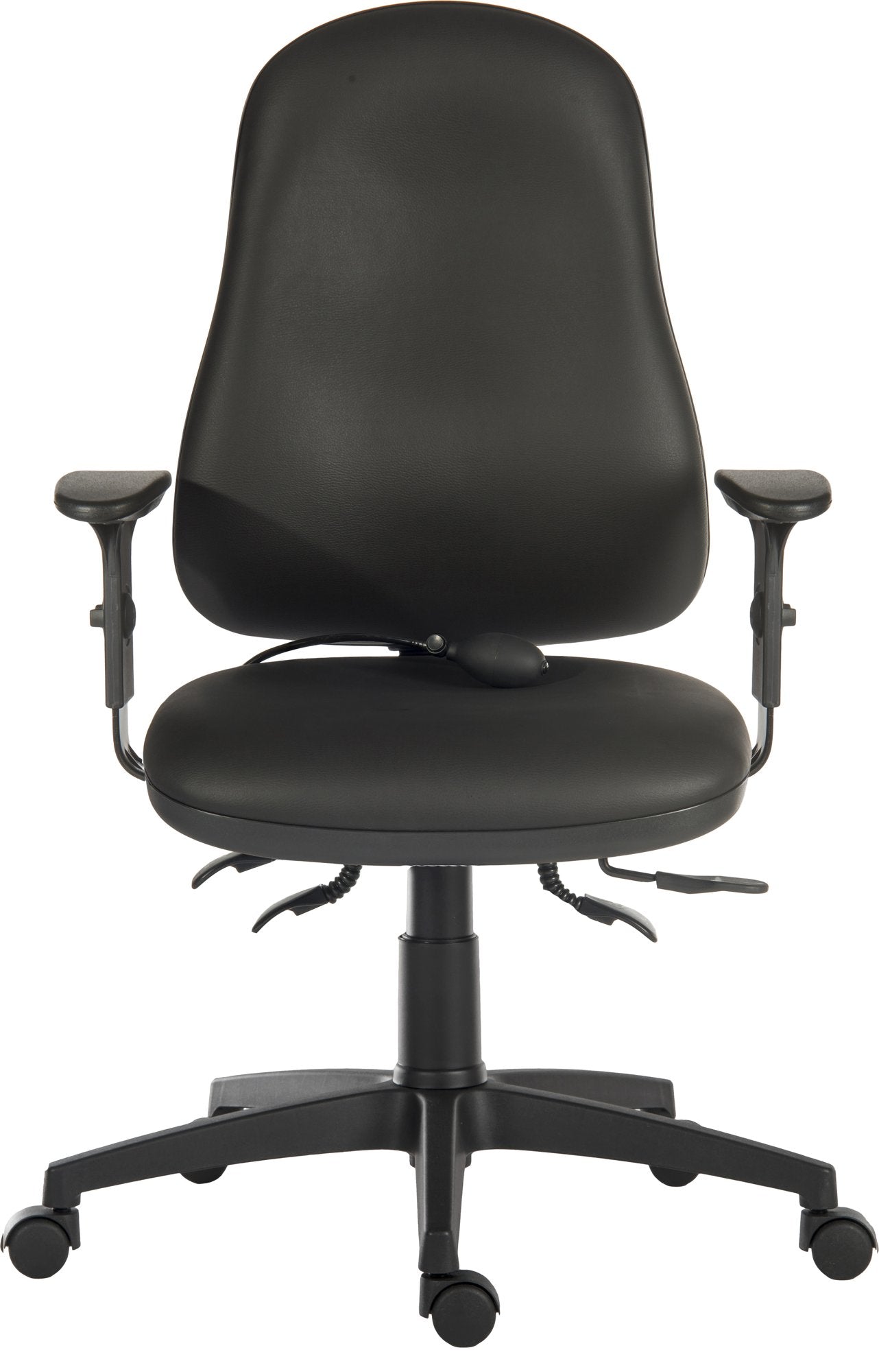 Ergo Comfort Air High Back PU Ergonomic Operator Office Chair with Arms Black - 9500AIR-PU/0270 DD