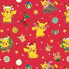 Pokemon Wrapping Paper 2 Sheets & 2 Tags