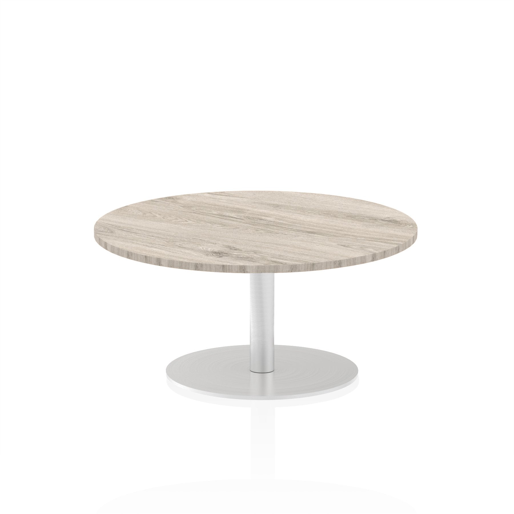 Dynamic Italia 1000mm Poseur Round Table Grey Oak Top 475mm High Leg ITL0141 DD