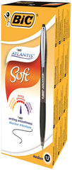 Bic Atlantis Premium Retractable Ballpoint Pen 0.32mm Line Black (Pack 12) - 9021332