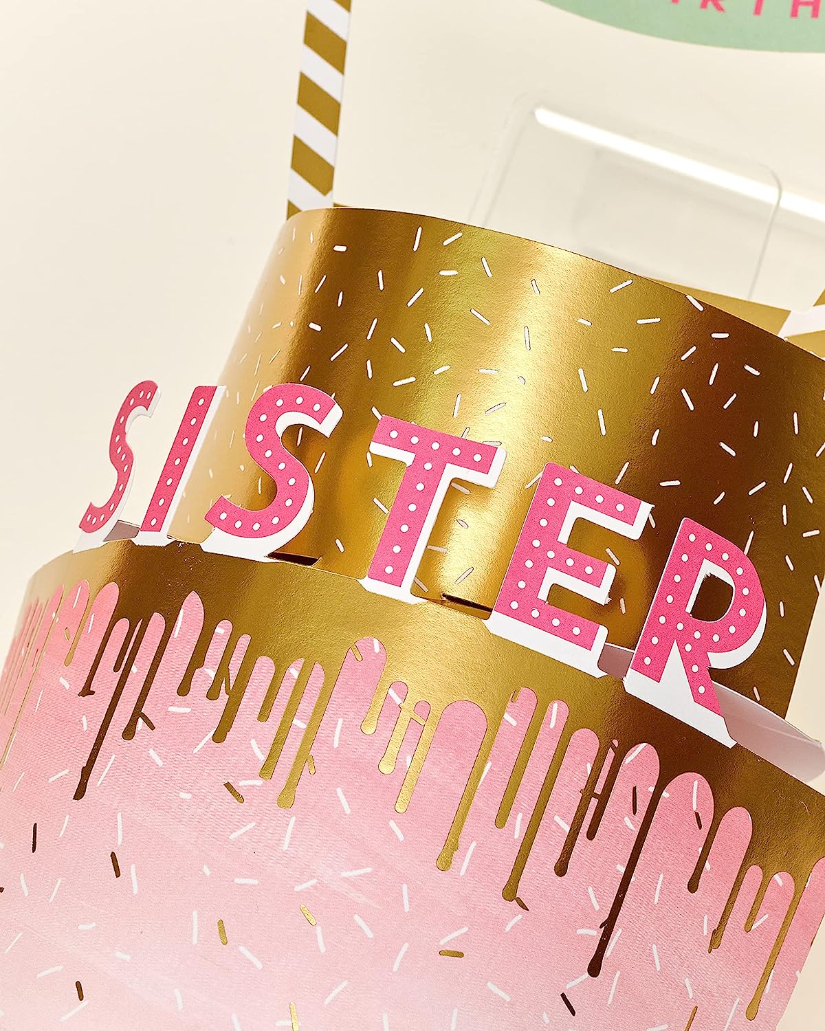 3D Pop Up Sister Cake Birthday Card