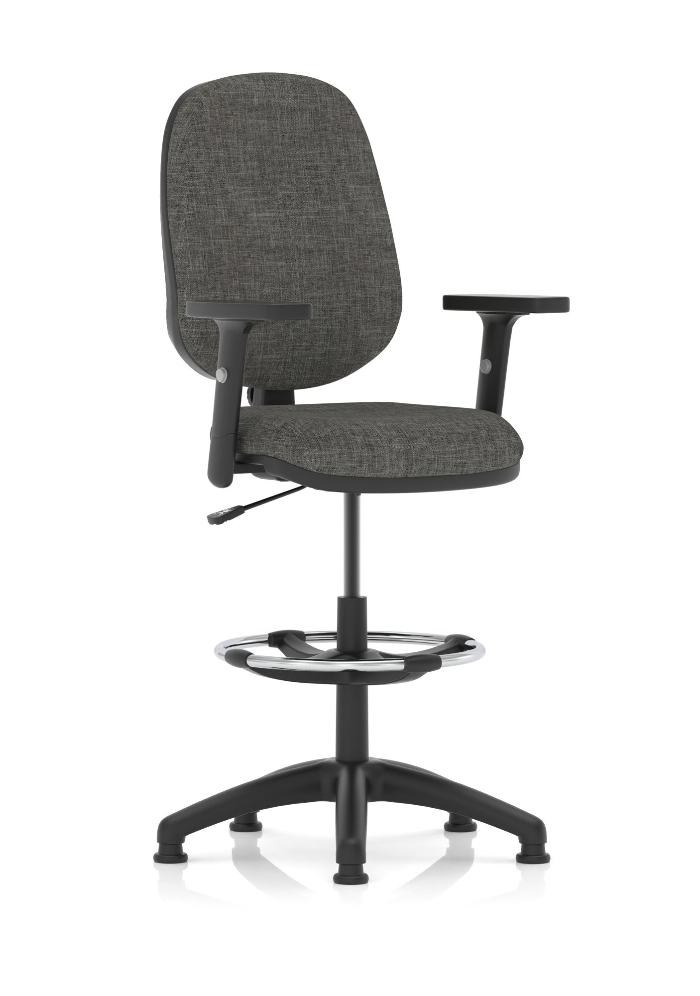 Eclipse Plus I Charcoal Chair With Adjustable Arms With Hi Rise Kit KC0248 DD