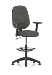 Eclipse Plus I Charcoal Chair With Adjustable Arms With Hi Rise Kit KC0248 DD
