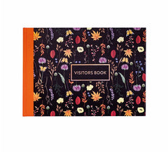 Pukka Pad Bloom Visitors Book A4 Black Floral 9687-BLM