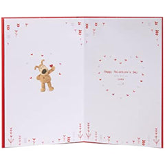 Boofle Stood Holding Tiny Hearts One I Love Valentine's Day Card