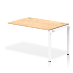 Impulse Single Row Bench Desk Extension Kit W1200 x D800 x H730mm Maple Finish White Frame - IB00360 DD