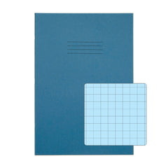 Rhino A4 Special Exercise Book 48 Page 12mm Squares S10 Light Blue with Tinted Blue Paper (Pack 10) - EX681339B-2 DD