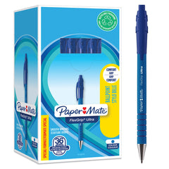 Paper Mate Flexgrip Ultra Retractable Ballpoint Pen 1.0mm Tip 0.5mm Line Blue (Pack 30+6) - 1910074