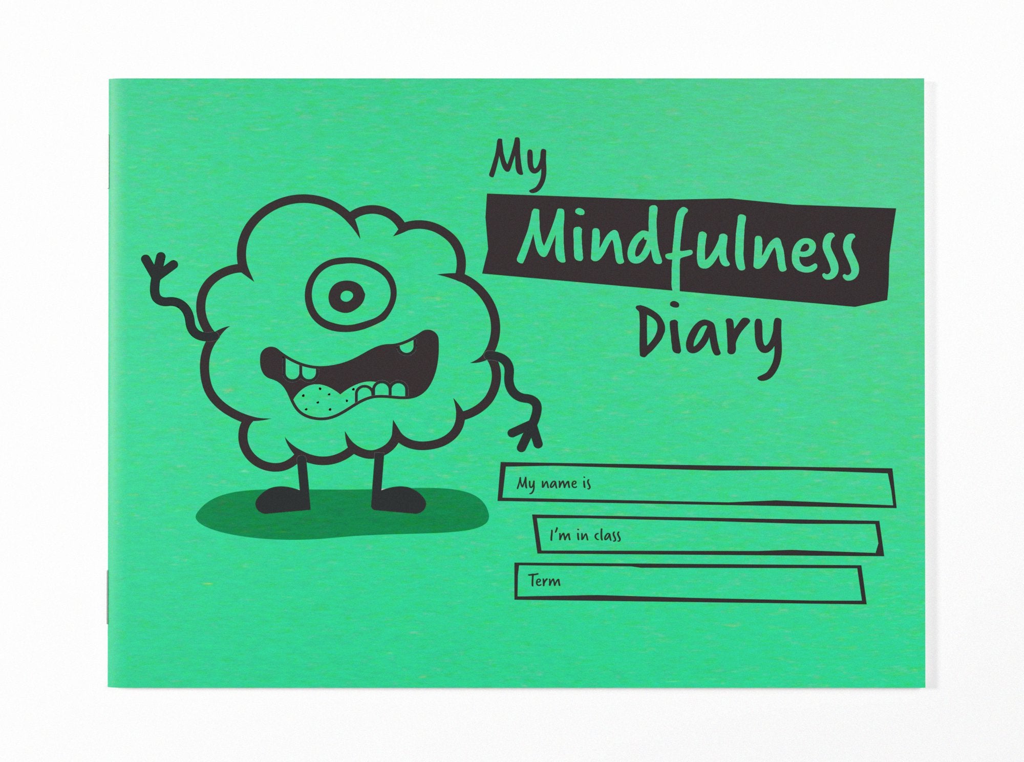 Silvine Childrens Primary Mindfulness Journal A5 With Printed Layout 32 Page Green (Pack 30) - EX233