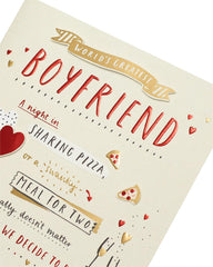 World Greatest Boyfriend Valentine's Day Card