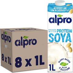 Alpro Original Soya Milk 1 Litre (Pack of 8)