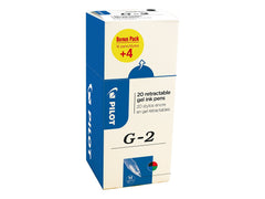 Pilot G-207 Retractable Gel Rollerball Pen 0.7mm Tip 0.39mm Line Black/Blue/Green/Red (Pack 20) - 3131910516491