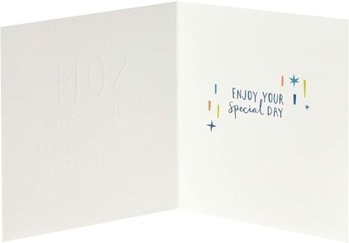 Gold Foil Lettering Son Birthday Card