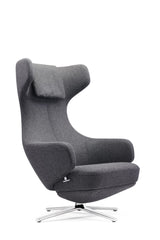 Sofia Executive Visitor Armchair Sleek and Futuristic Design Opulent Charcoal Cashmere Finish - BR000305 DD