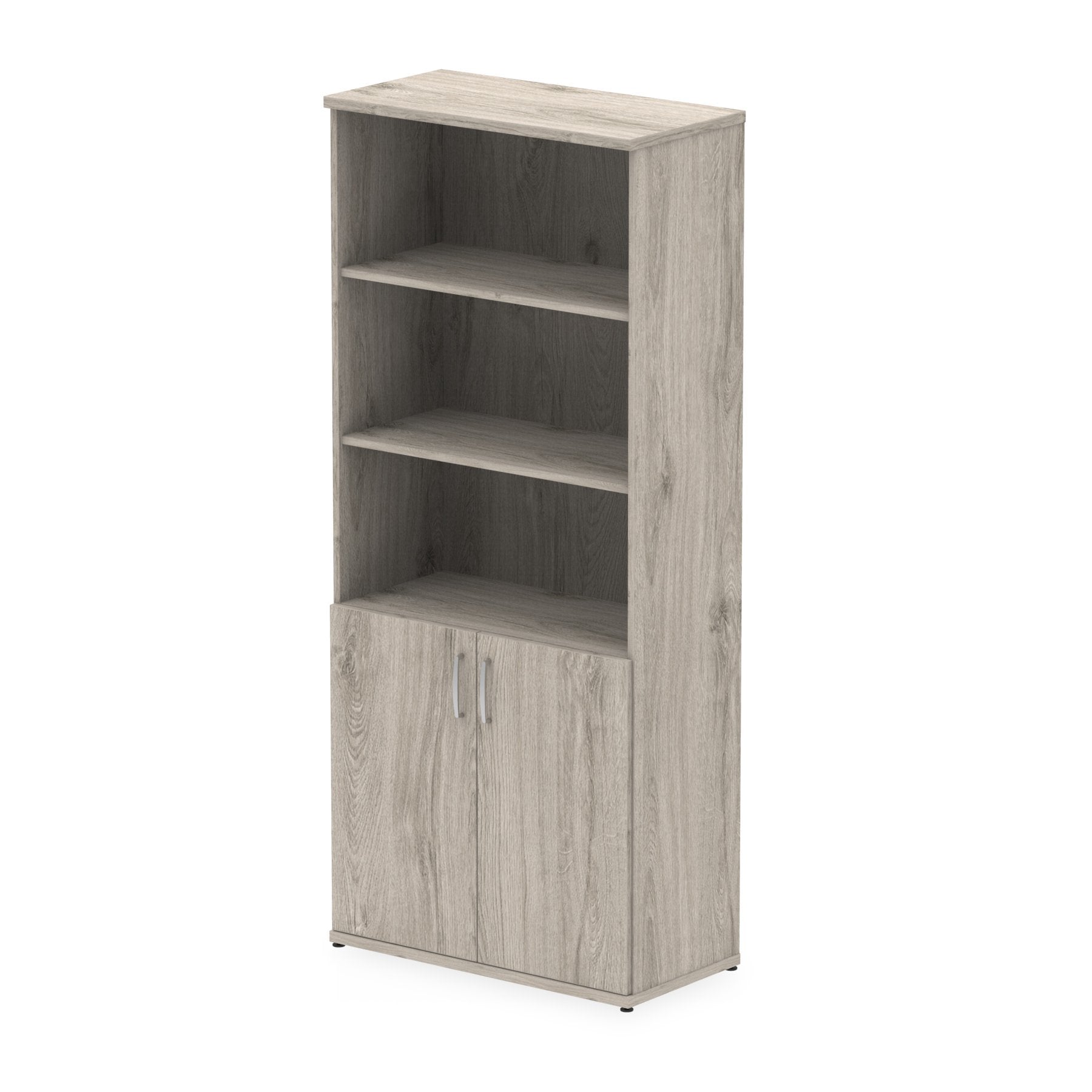 Impulse 2000mm Open Shelves Cupboard Grey Oak I003240 DD