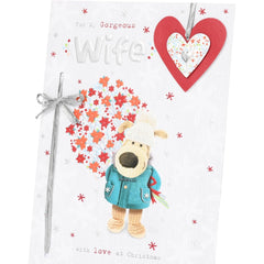 Boofle With Flower Wife Christmas Card