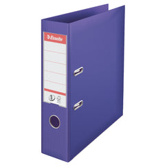 Esselte No.1 Lever Arch File Polypropylene A4 75mm Spine Width Violet (Pack 10) 811530