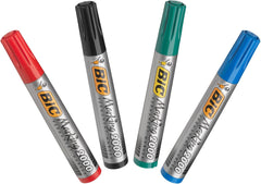 Bic Marking 2000 Permanent Marker Bullet Tip 1.7mm Line Assorted Colours (Pack 4)