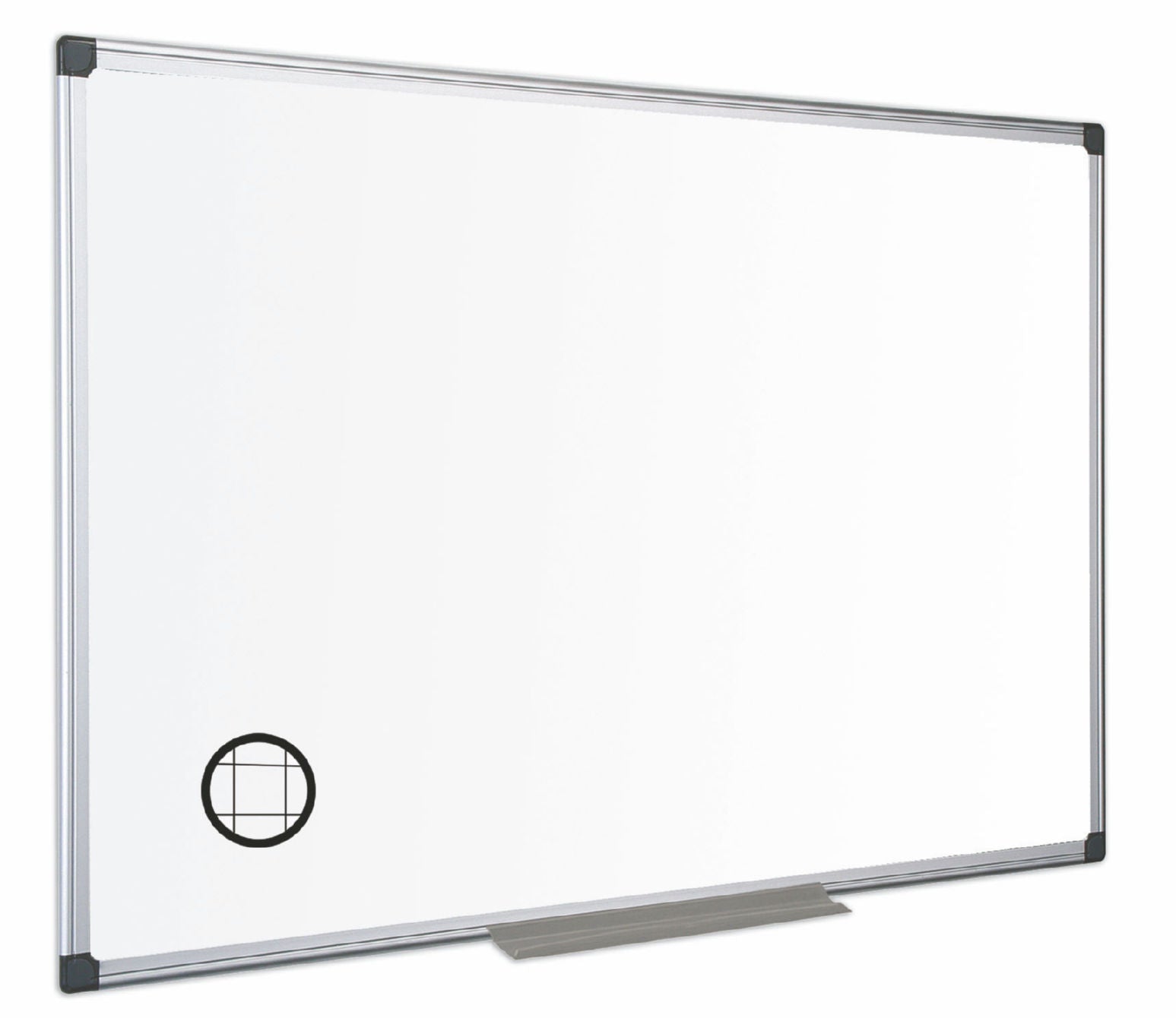 Bi-Office Maya Gridded Double Sided Non Magnetic Whiteboard Melamine Aluminium Frame 1200x900mm - MA0521170 DD