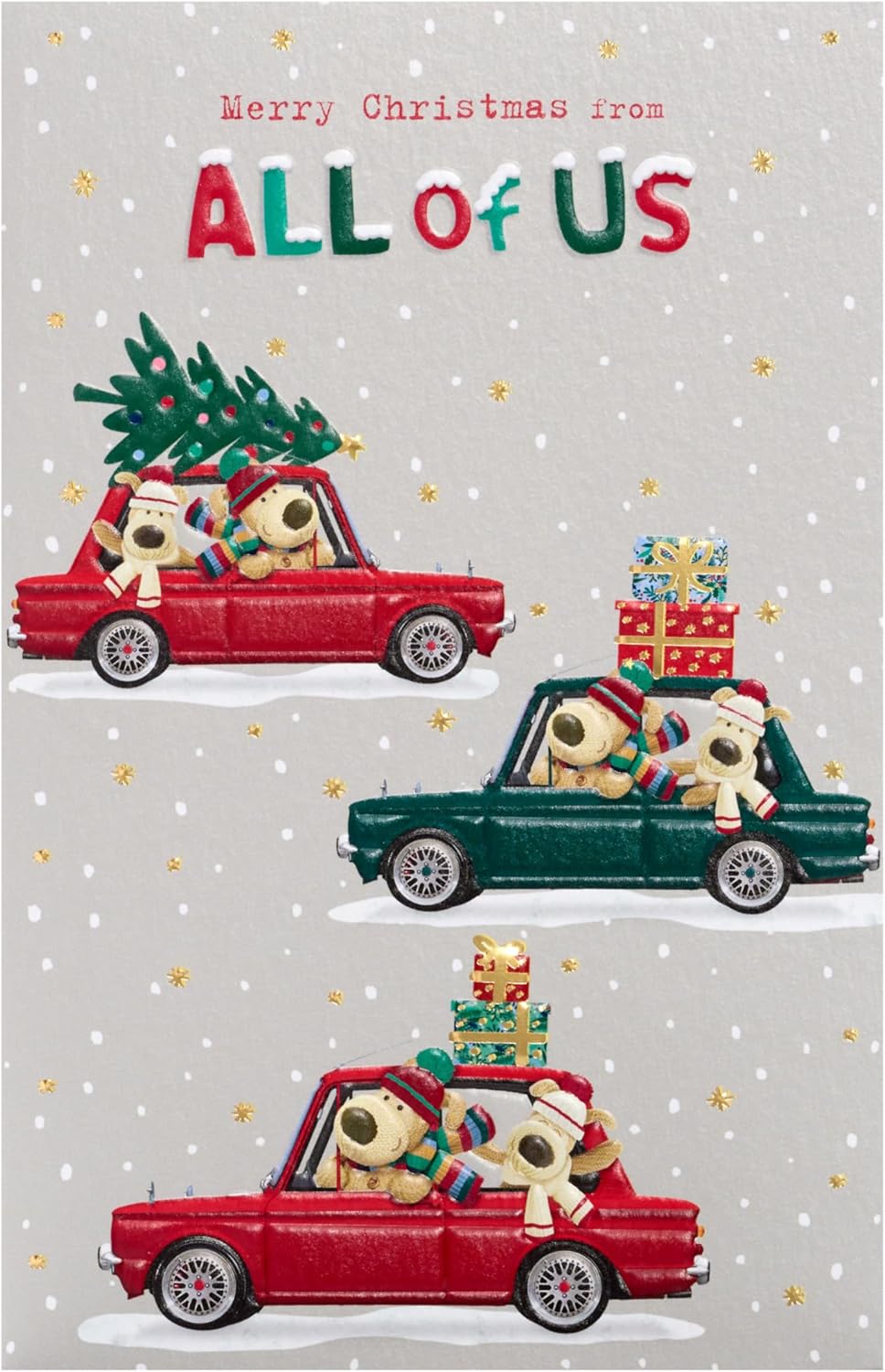 Boofle Merry Christmas From All Of Us – Festive Family Christmas Greeting Card
