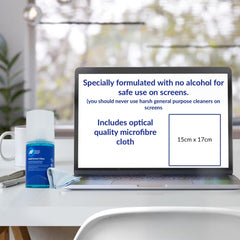AF Multi-Screen Clene- Screen Cleaning Pump Spray with Micro Fibre Cloth - 200ml for Mobile Phones, TV's, Laptops, Monitors, LED, LCD, Plasma & Tablets - MCA_200MIF